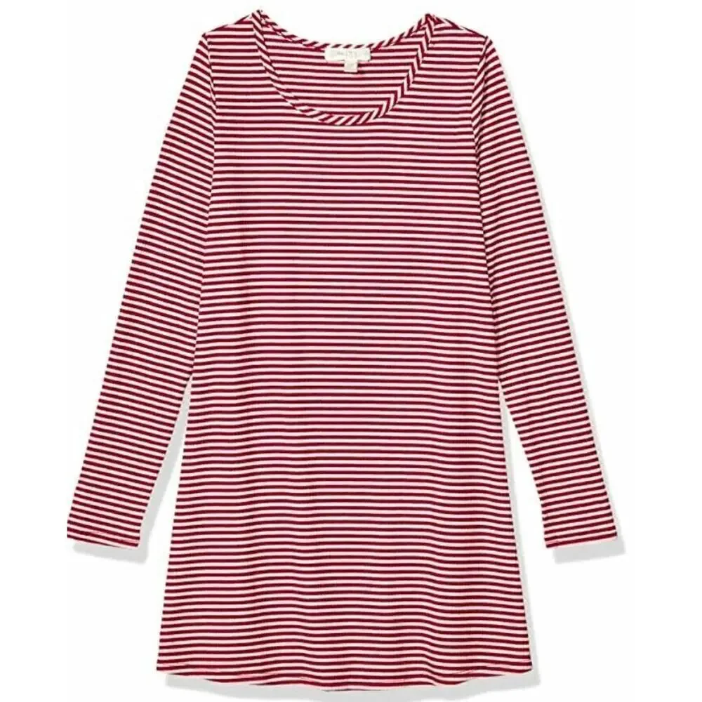 Love, Fire Big‎ Girls Big Stripe Rib T-Shirt Dress Chilli Pepper White Large